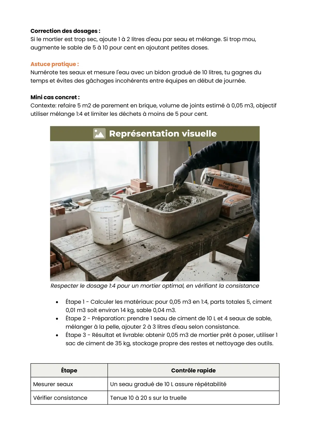 Example Fiche de Révision CAP Maçon