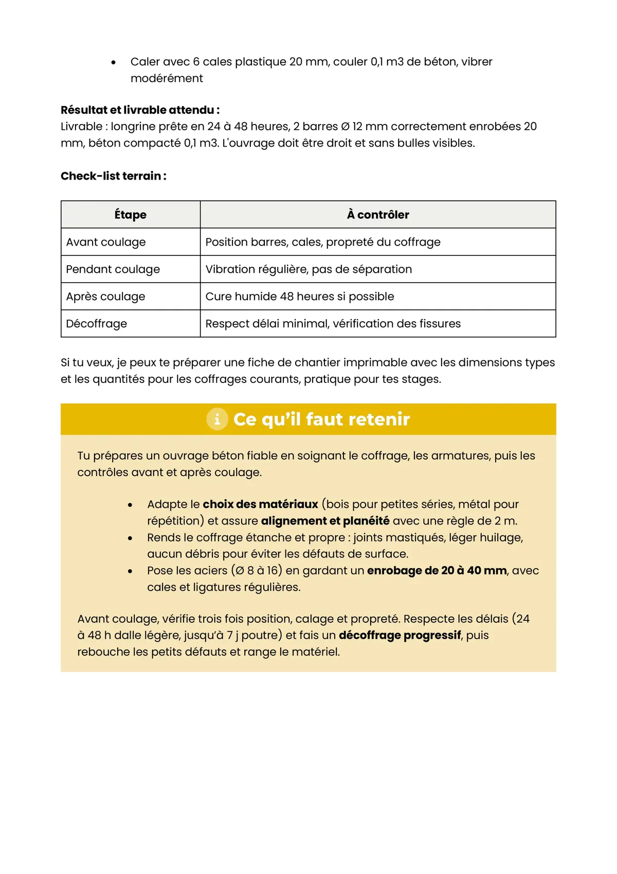 Example Fiche de Révision CAP Maçon